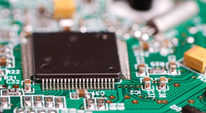 Close up of circuit board